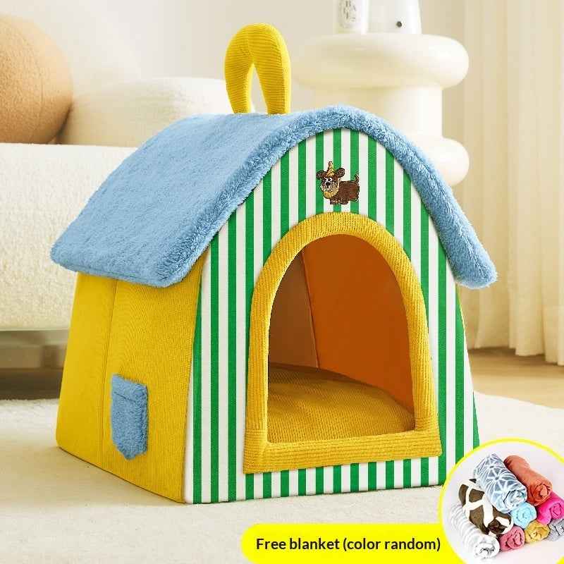 Pet Warm Sleeping Kennel All-Season Pet Bed