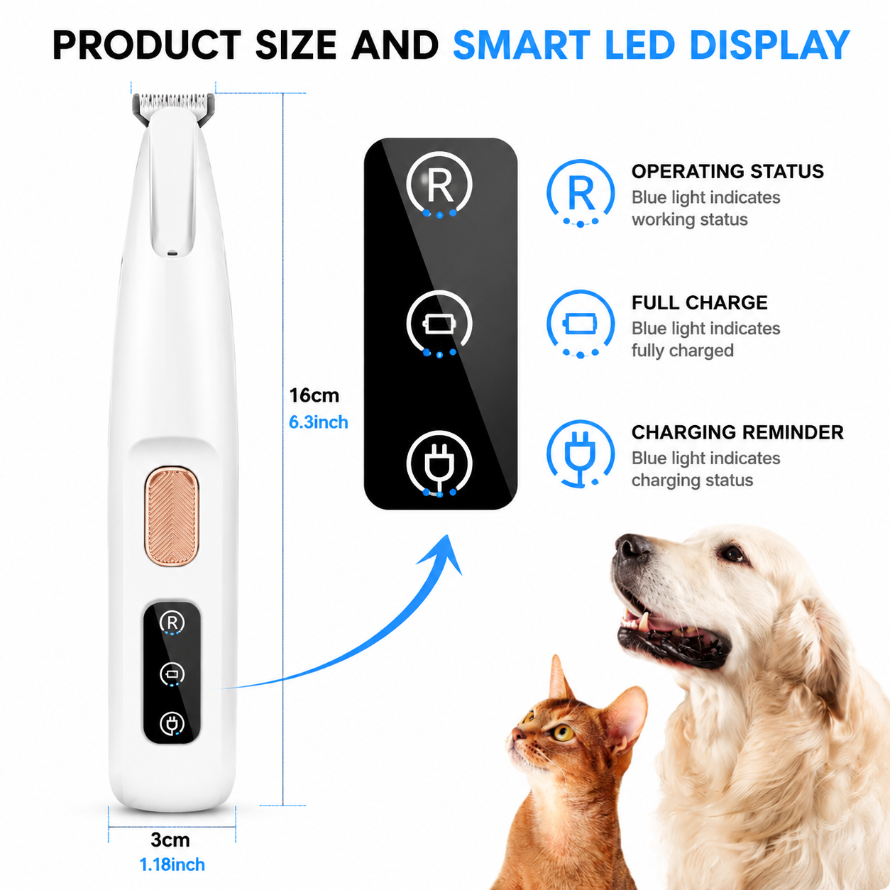 VYRONAPETS® Pet Hair Trimmer & Silent Nail Care