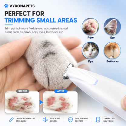 VYRONAPETS® Pet Hair Trimmer & Silent Nail Care